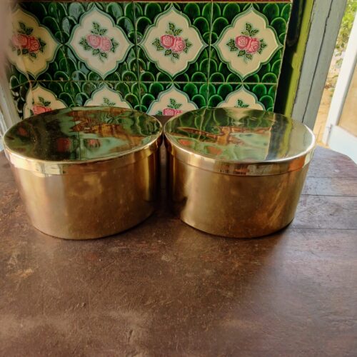 Vintage Brass Boxes (2 Pieces)