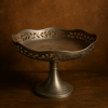 Vintage brass silver polished tray basket - Image 2