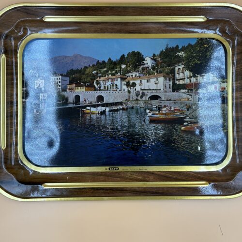 Vintage Iron Litho Print Made in Switzerland Tray