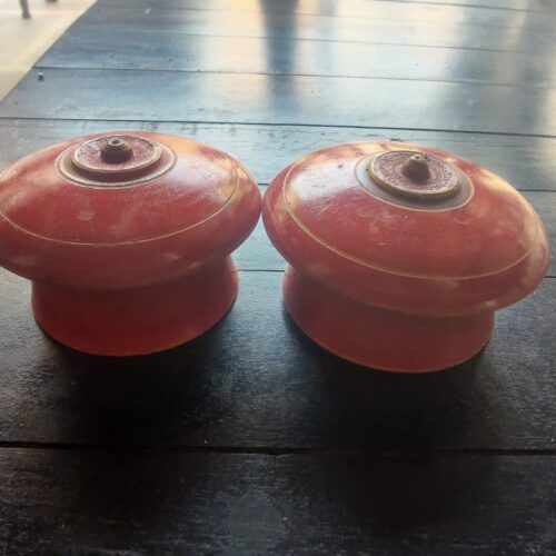 Vintage 2 Pc'S Wooden Hand Color Box