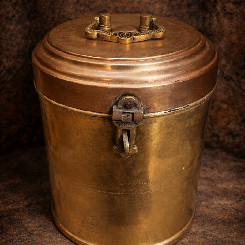 Vintage Brass Storage Box