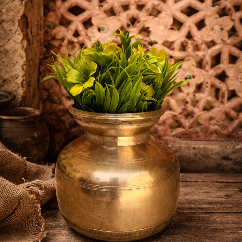 Vintage Brass Pot