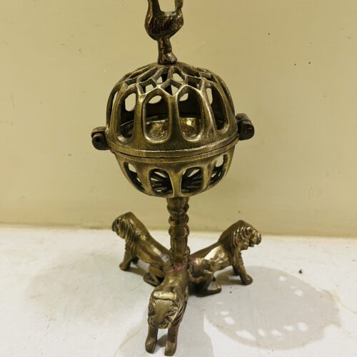 Brass Lamp (Diya with 3 Lions)
