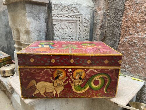 Vintage wooden hand painting sandook (box) - Image 5