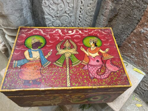 Vintage wooden hand painting sandook (box) - Image 4