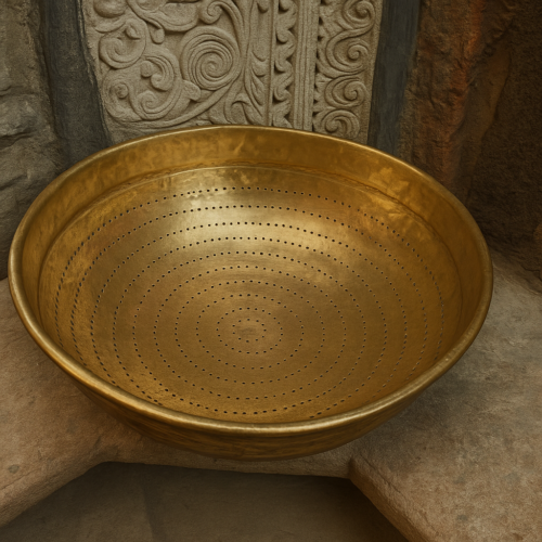 Antique Brass Colander – Timeless Craftsmanship for Your Kitchen - Image 4