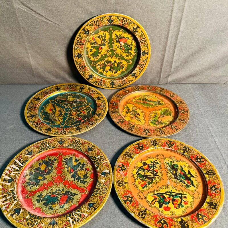 Vintage Iron Litho Print Plates ...Made In Germany 5 Pcs Set