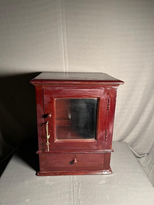 Vintage wooden almirah with drawer - Image 5