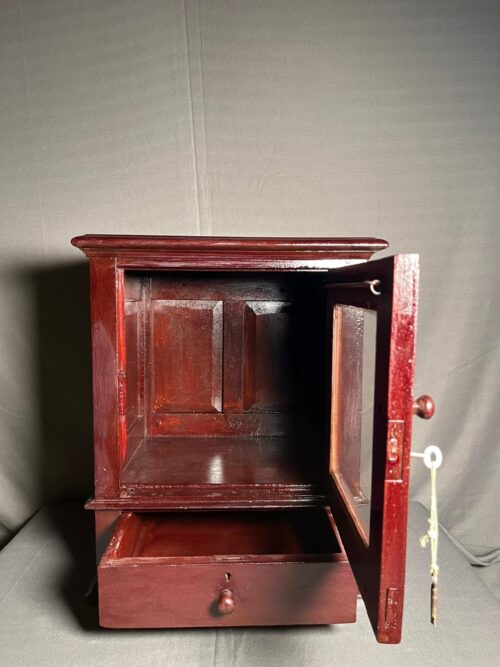 Vintage wooden almirah with drawer - Image 8