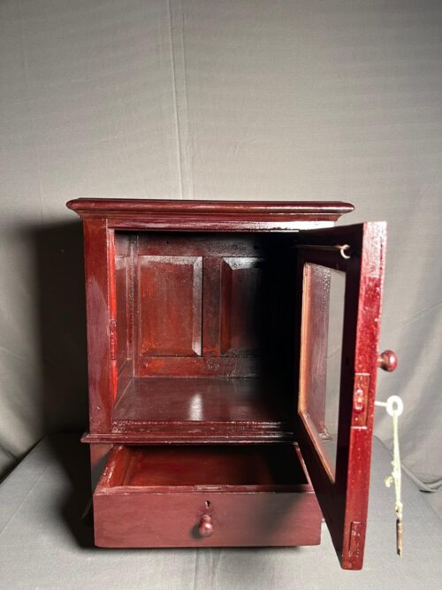 Vintage wooden almirah with drawer - Image 10