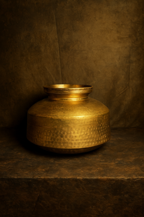 Vintage brass pot - Image 3