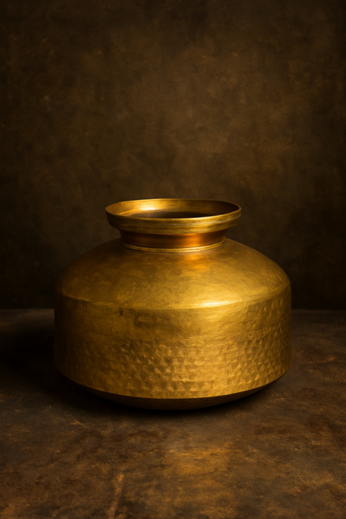 Vintage brass pot