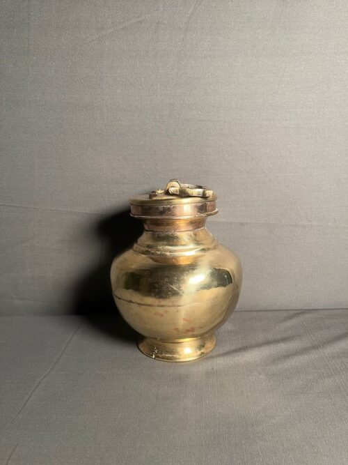 Vintage brass holly water pot