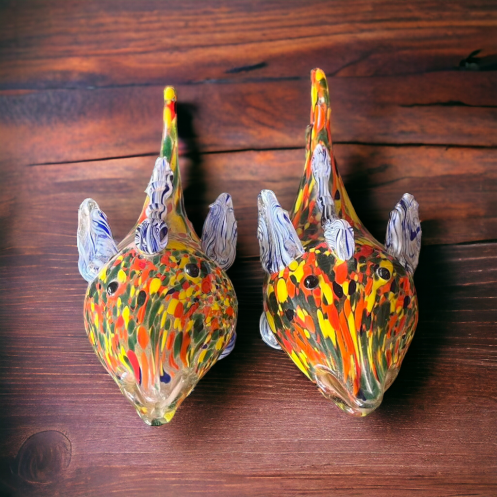 Antique Multi Color Glass Fish