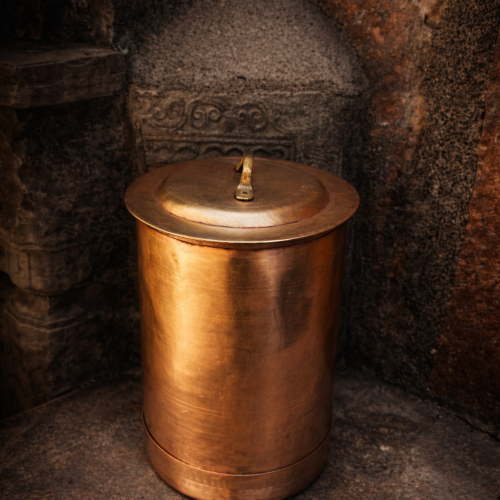 Vintage Brass Storage Tank (Solid Brass | Large Size)