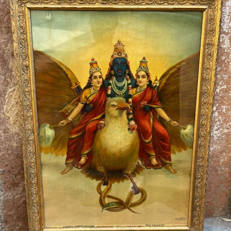 Vintage Ravi Varma Large Size Oleograph