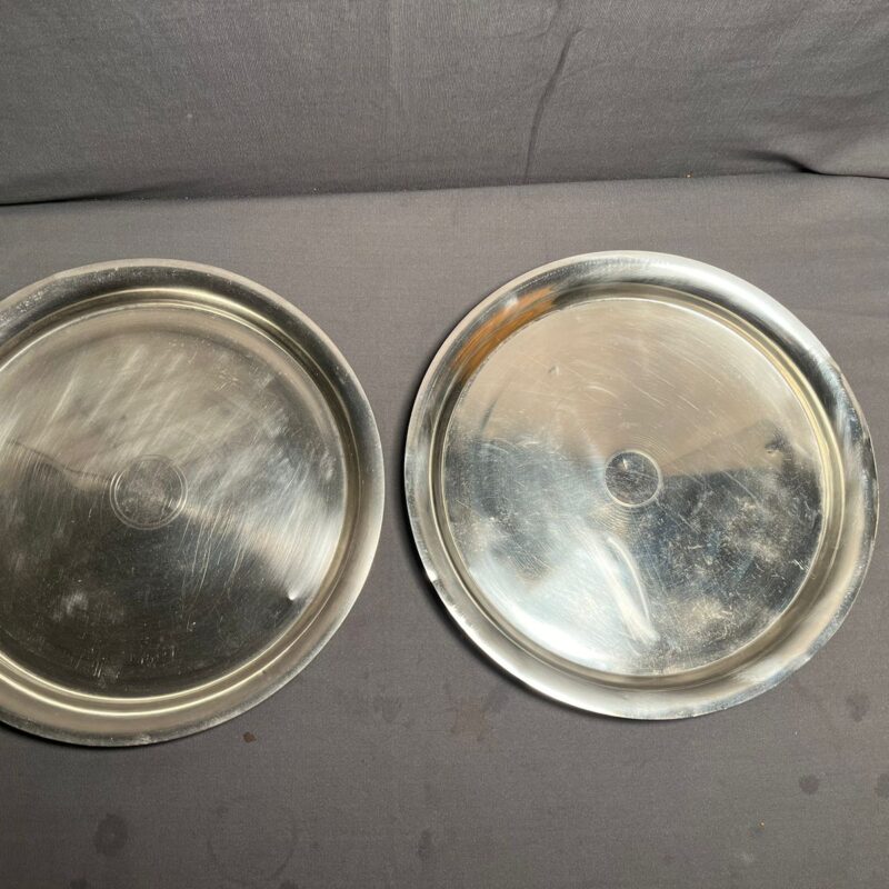Vintage Brass German Silver Two Pcs Plates Set