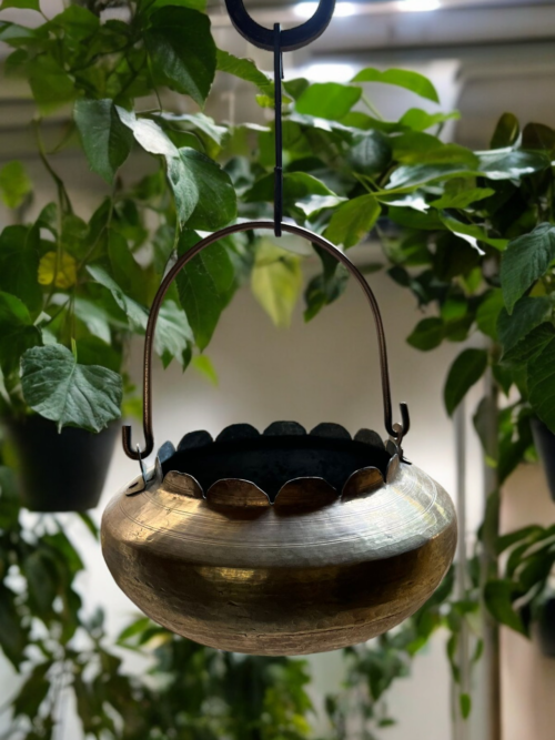 Vintage brass hanging flower basket ( vegetable basket) - Image 2