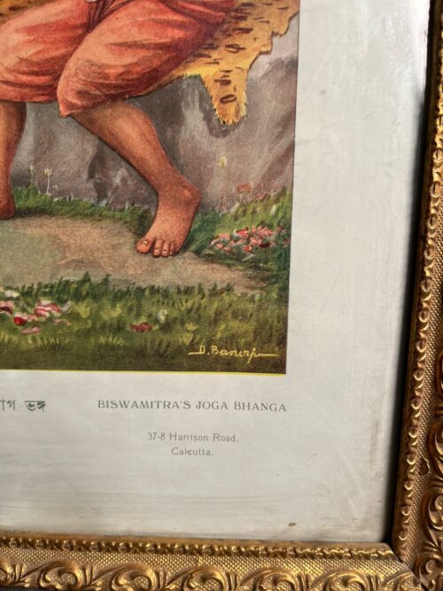 Vintage bishwamitra hoga bhanga Bengal lithograph - Image 3