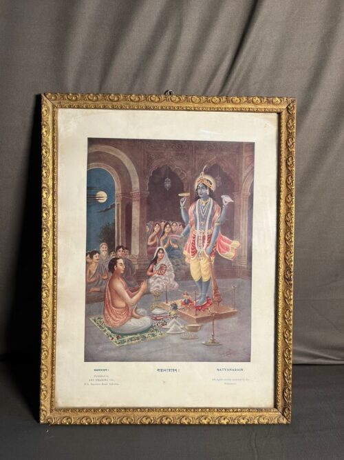 Vintage Satyanarayana Bengal lithograph