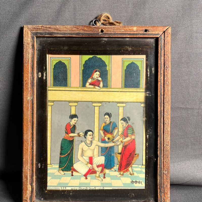 Vintage Ravi Varma Small Size Oleograph