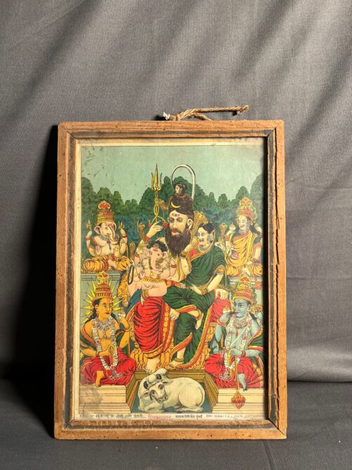 Vintage Raja Ravi verma oilograph shivpanvhayat - Image 2