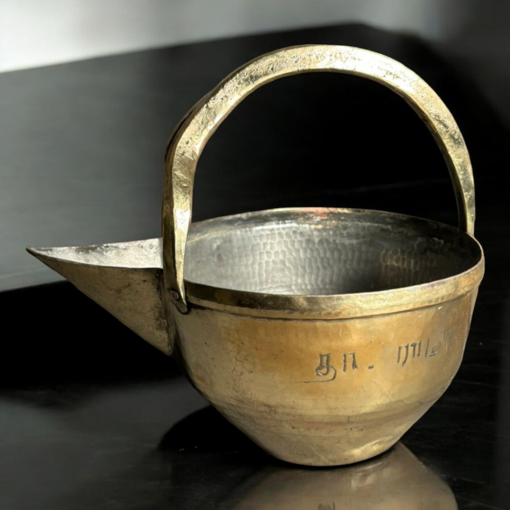 Vintage Brass Daal Server Basket