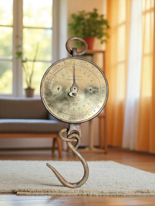 Antique Salter’s Spring Balance – Vintage Hanging Weighing Scale (England)