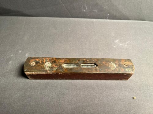 Antique wooden sprit level , english brass instrument - Image 2