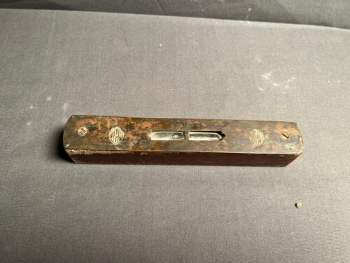 Antique wooden sprit level , english brass instrument - Image 4