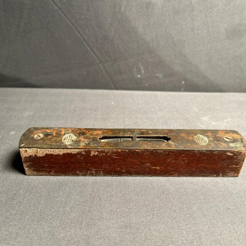 Antique Wooden Sprit Level , English Brass Instrument