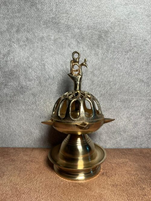 Vintage brass beautiful peacock diya - Image 3