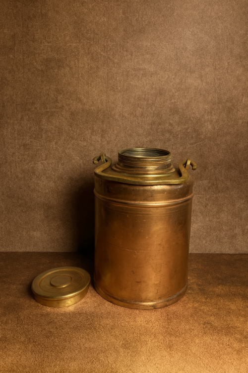 Vintage brass  barni (oil can ghee can)