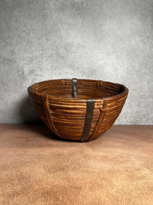 Vintage large wicker vegetable basket