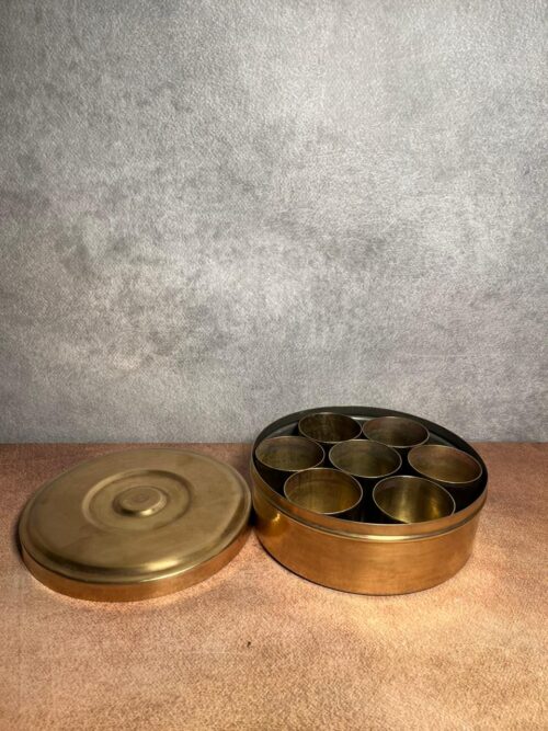 Vintage brass large size masala box