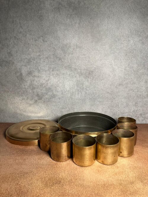 Vintage brass large size masala box - Image 4