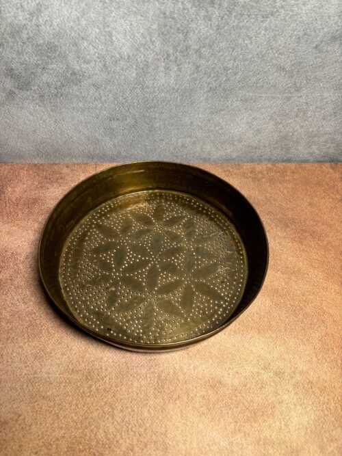 Vintage brass carved chalni