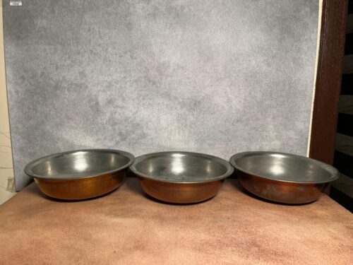 Vintage brass 3 pcs large size dhamas set