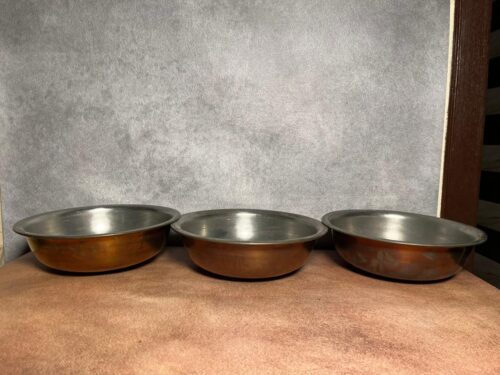 Vintage brass 3 pcs large size dhamas set - Image 2