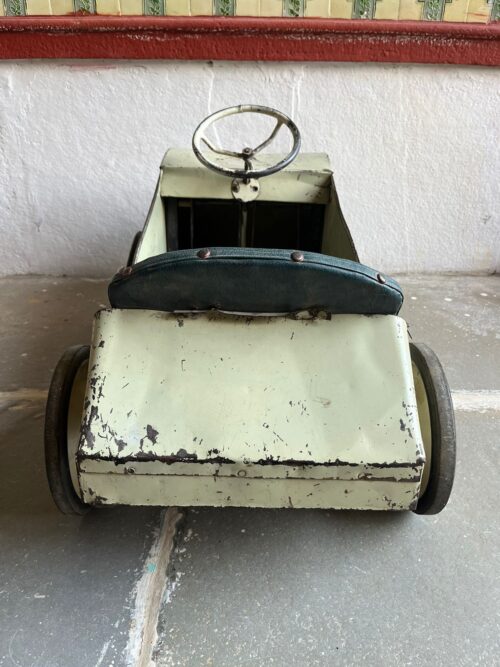 Vintage tin vc racer kar pedal car - Image 11