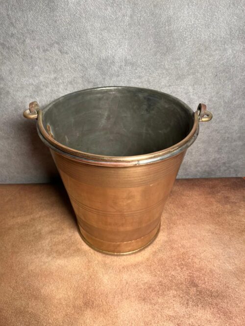 Vintage brass solid weight bucket - Image 4