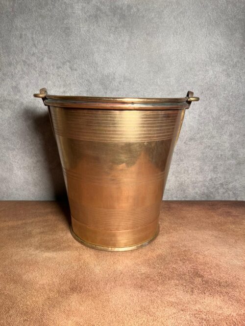 Vintage brass solid weight bucket