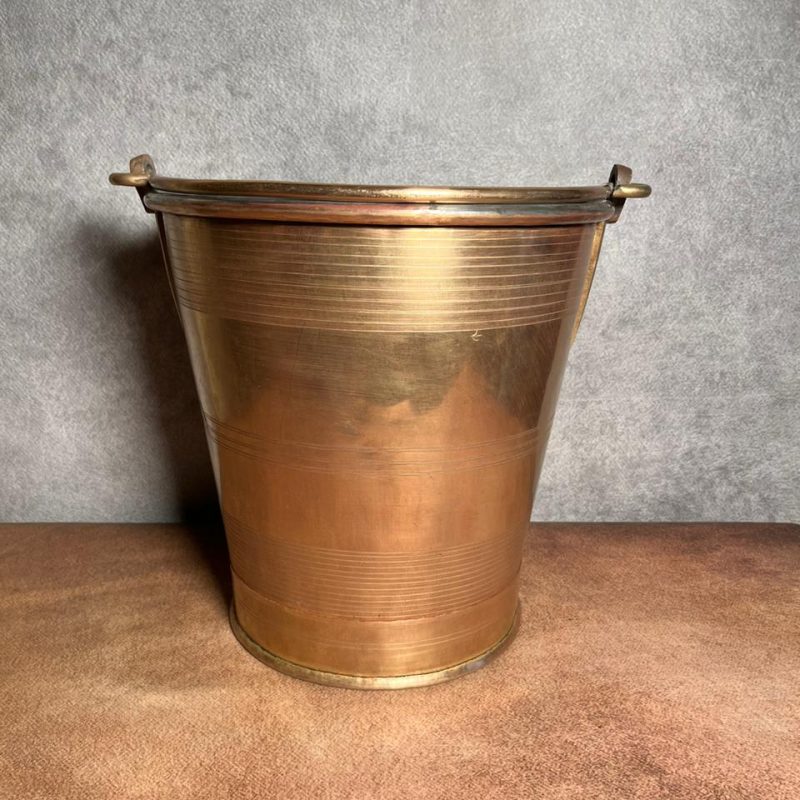 Vintage Brass Solid Weight Bucket