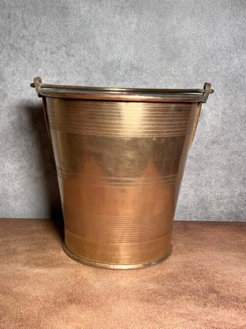 Vintage brass solid weight bucket - Image 2