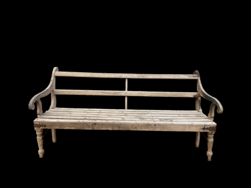 Antique wooden large size bench - Image 4