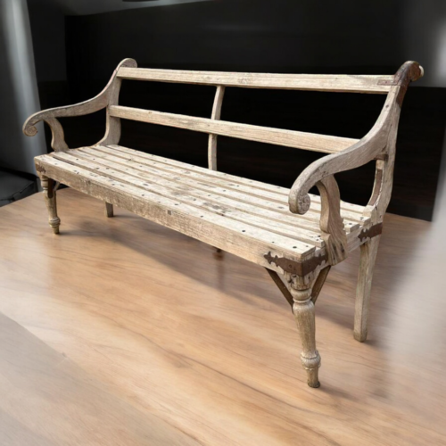 Antique wooden large size bench - Image 5