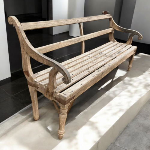 Antique wooden large size bench - Image 2