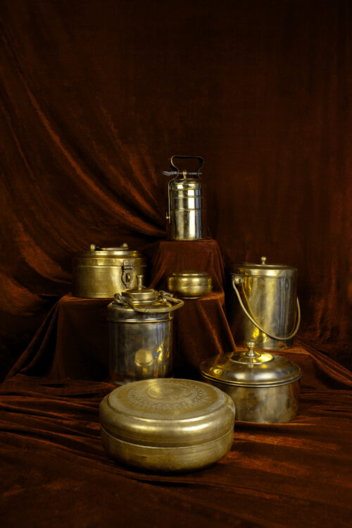 Vintage brass traditional kitchen combo set - Image 2