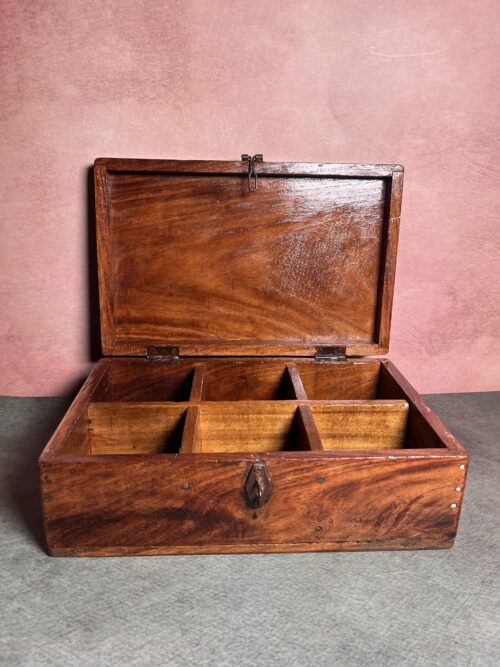 Vintage wooden masala box