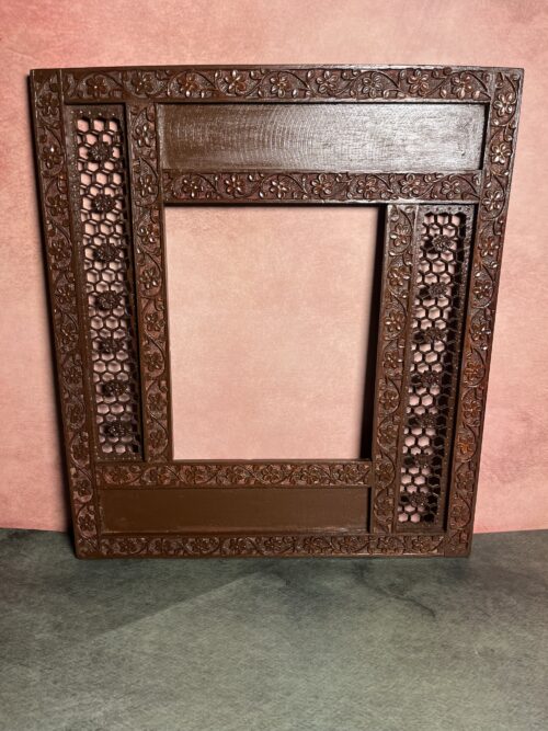 Vintage wooden  wall decor carving and jali cutting photo frame - Image 3